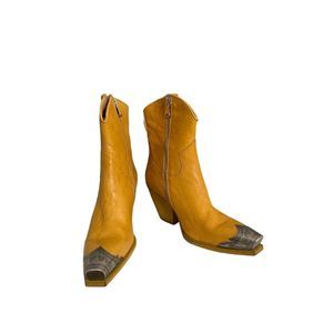 New Free People Brayden Western Ankle Boots womens sz 39 1/2